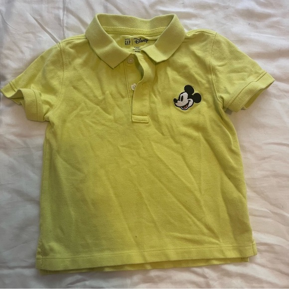 Disney Gap Kids Collab Mickey Mouse Polo Yellow 4 Years - Picture 2 of 7